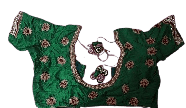 Green embroidered boat neck blouse Green embroidered boat neck blouse