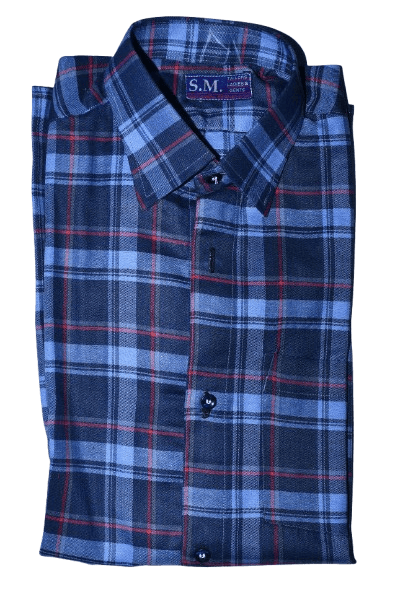 Men's Casual Button Down Plaid Shirt