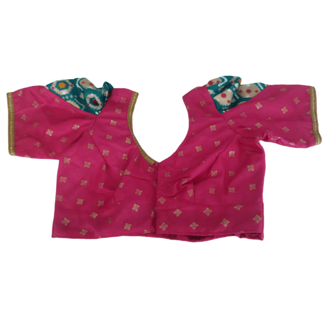 pink Blouse with Elbow Sleeves