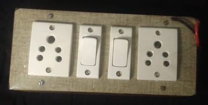 White&Brown 2in1 Sockets(2) With 2 Switches Board White&Brown 2in1 Sockets(2) With 2 Switches Board