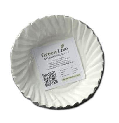 25 Pack of 9 Inch Green Live Biodegradable Sugarcane Plates