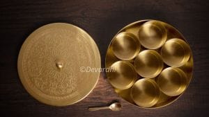 Madhuryam -Mandala Design Brass Sice Box