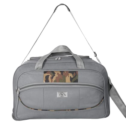  Letstravel Large Capacity Waterproof Travel Duffel Bag with Shoe Compartment, Weekender Overnight Bag, Gym Sports Bag for Men and Women, Grey