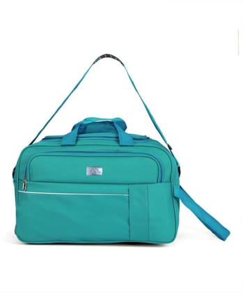 Large Teal Green Travel Duffel Bag with Adjustable Shoulder Strap