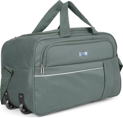Grey Wheeled Duffel Bag