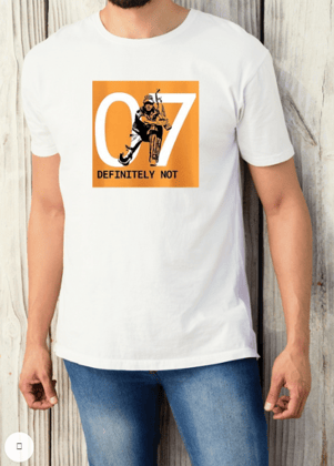 Funny T-Shirt MS Dhoni 07 Definitely Not Printed T-Shirt Funny T-Shirt MS Dhoni 07 Definitely Not Printed T-Shirt