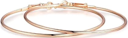 Gold hoop earrings, 14k gold plated, 2 inch diameter, lightweight, nickel-free, for women Gold hoop earrings, 14k gold plated, 2 inch diameter, lightweight, nickel-free, for women