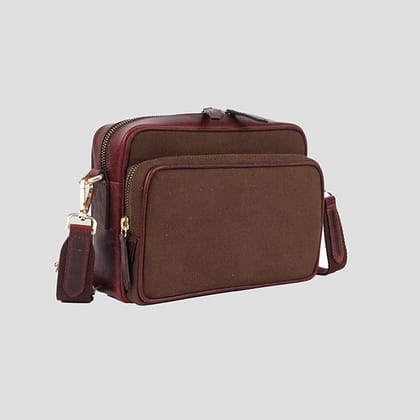 Handmade Leather and Canvas Messenger Bag for Men and Women Handmade Leather and Canvas Messenger Bag for Men and Women