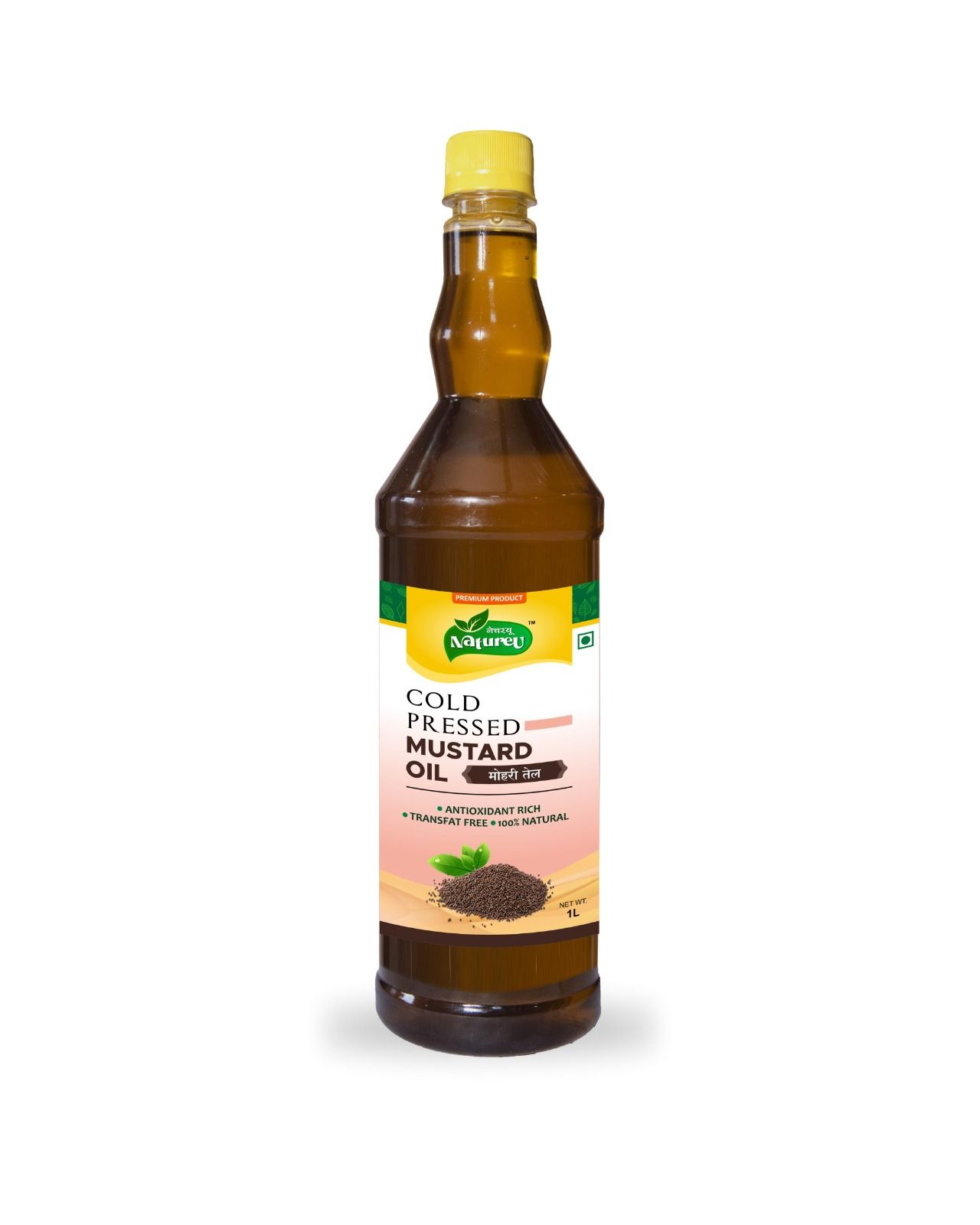 Cold Pressed Mustard Oil - 1L | Natureu | Antioxidant Rich | Transfat Free | 100% Natural