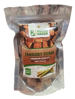 Bisauli Green Premium Quality Jaggery Cubes (Mole Flavor)