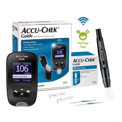 Accu-Chek Guide Blood Glucose Monitoring System with 10 Test Strips 