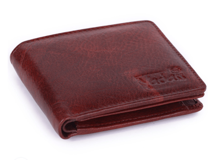 Brown Leather Bifold Wallet for Men with RFID Blocking Technology