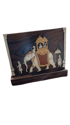 Handcrafted Wooden Elephant Statue with Intricate Carvings Handcrafted Wooden Elephant Statue with Intricate Carvings