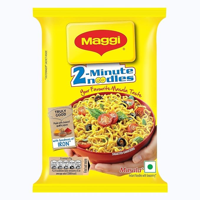 Maggi 2-Minute Instant Masala Noodles, 70g Pouch