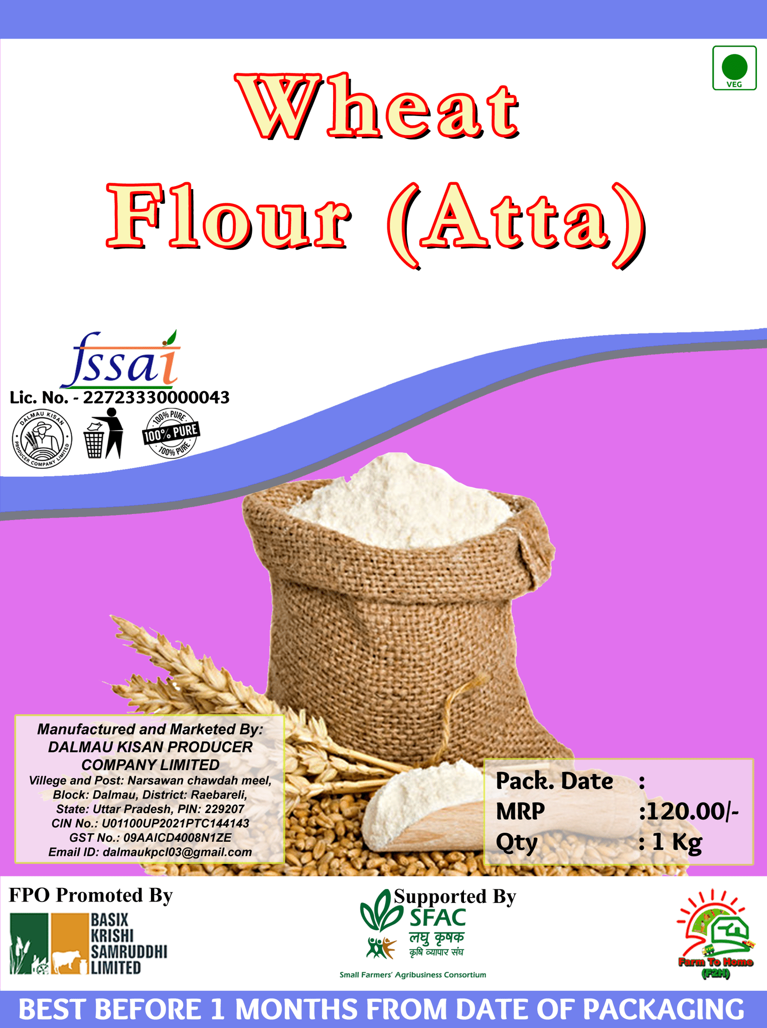 Wheat Flour (Atta) Online at Best Price in India - 1 Kg