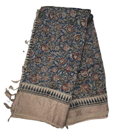 Lepakshi Handicrafts Kalamkari Block Print Saree (Mangalagiri Cotton Silk) (4) Lepakshi Handicrafts Kalamkari Block Print Saree (Mangalagiri Cotton Silk) (4)