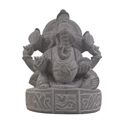 Lepakshi Handicrafts Home Decorative Stone Carving Ganesh (Durgi)