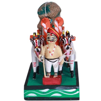 Lepakshi Handicrafts Kondapalli Bullock Cart | Farmer Couple | Multi Color | Lepakshi Handicrafts Kondapalli Bullock Cart | Farmer Couple | Multi Color |