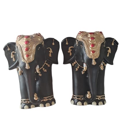 Lepakshi Handicrafts Clay Home Decorative Full Elephant Hanging Pair (Right Trunk and Left Trunk) Lepakshi Handicrafts Clay Home Decorative Full Elephant Hanging Pair (Right Trunk and Left Trunk)
