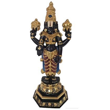 Lepakshi Handicrafts Home Decorative (Wood Carving Color Wooden Kalyana Balaji
