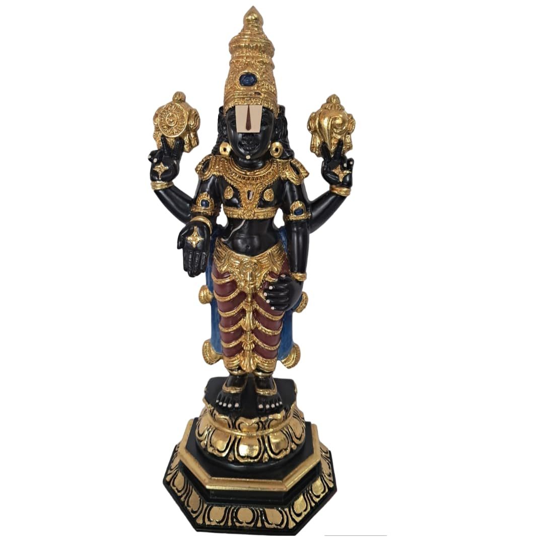 Lepakshi Handicrafts Home Decorative (Wood Carving Color Wooden Kalyana Balaji