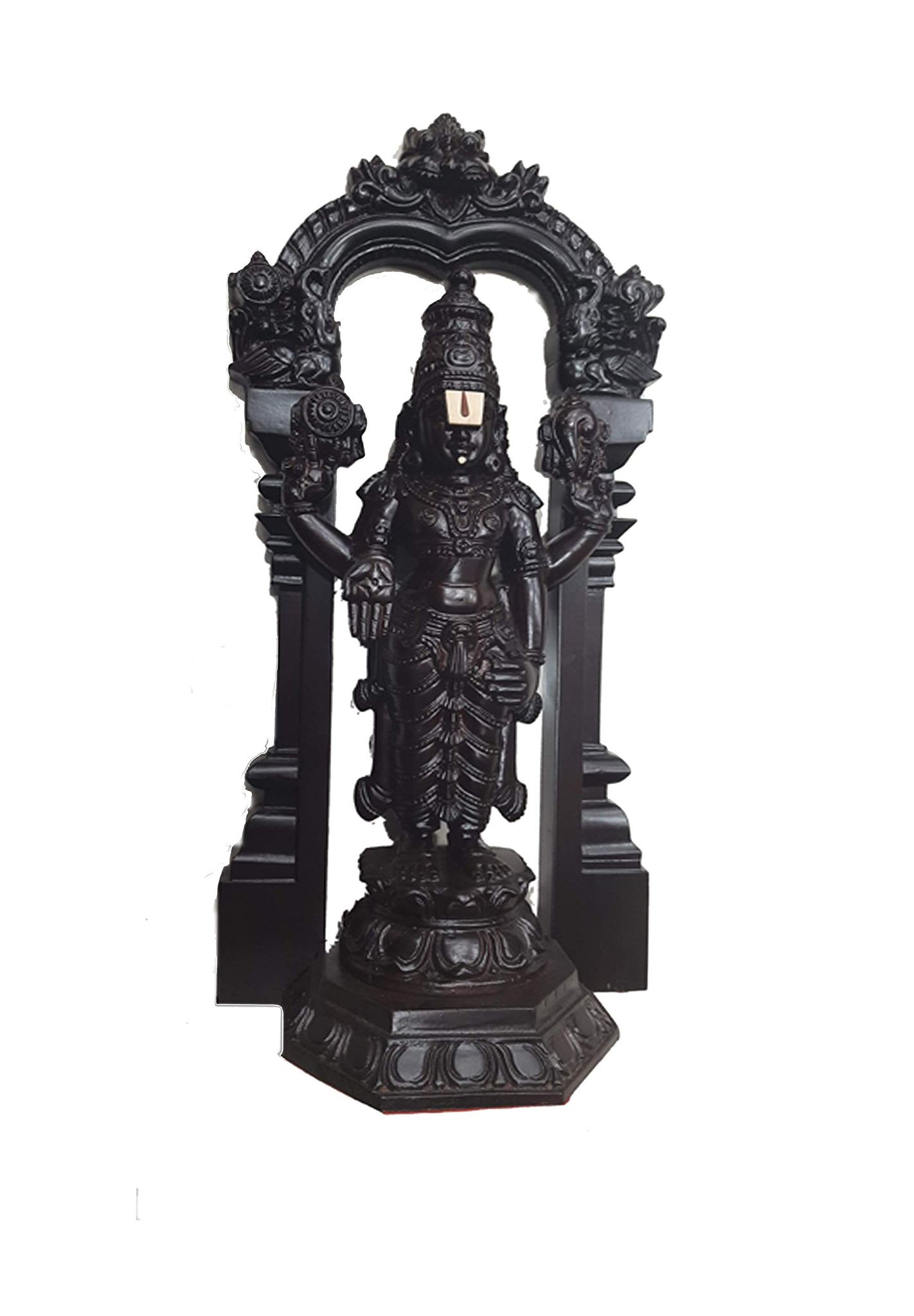 Lepakshi Handicrafts (Wood Carving Wooden Arch Kalyana Balaji 22 inch