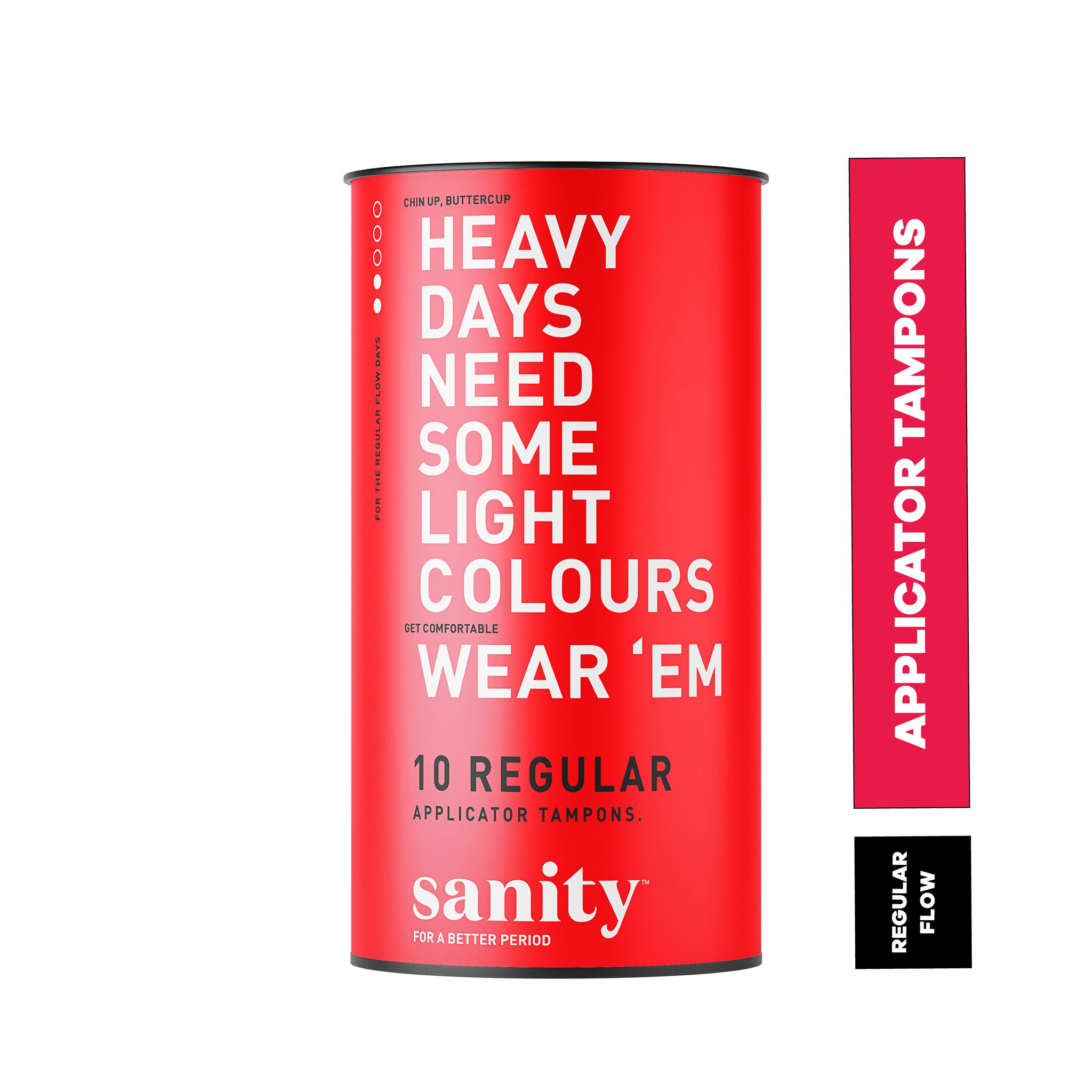 Sanity Regular Applicator Tampons – Light to Medium Flow | Safe Period Protection | Pack of 10 (1×10 Tampons)