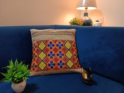 Luxury Hand Embroidered Decorative Throw Pillow Cover With Insert Luxury Hand Embroidered Decorative Throw Pillow Cover With Insert