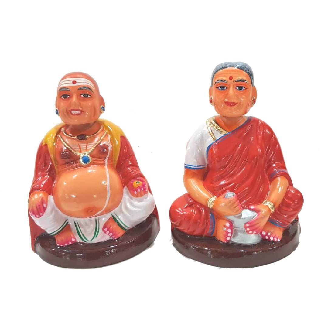 Lepakshi Handicrafts Paper Machie Grand PA and MA (Budda, Buddi)