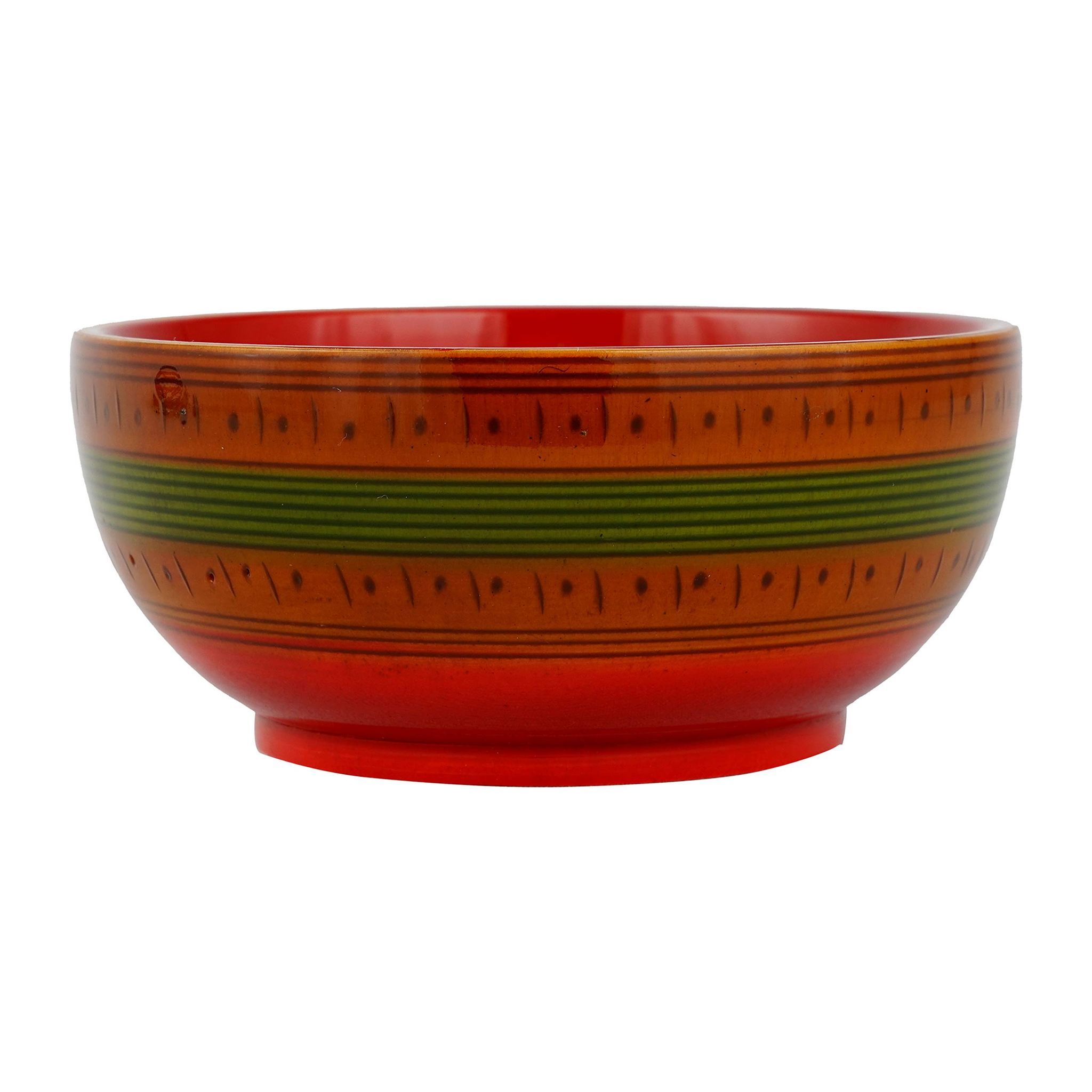 Lepakshi Handicrafts Home Decorative Wooden Etikoppaka Lucky Coin Bowl