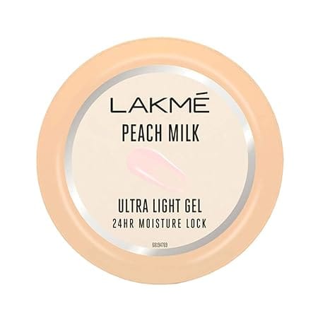 Lakme Peach Milk Ultra Light Weight Gel Oil, Free 24Hr Moisture Lock, 65G
