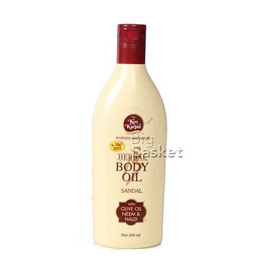 Keo Karpin Herbal Body Oil, Sandal, 300 Ml