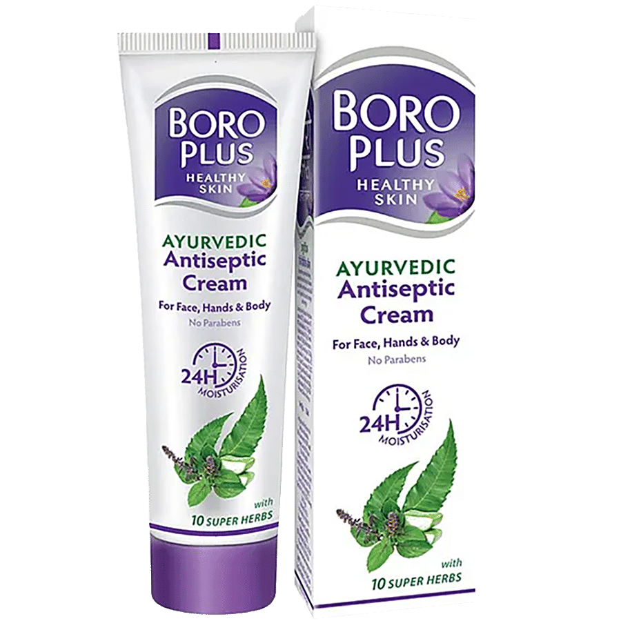 Boro Plus Ayurvedic Antiseptic Multipurpose Cream, For Face, Hand & Body, 80 Ml Container