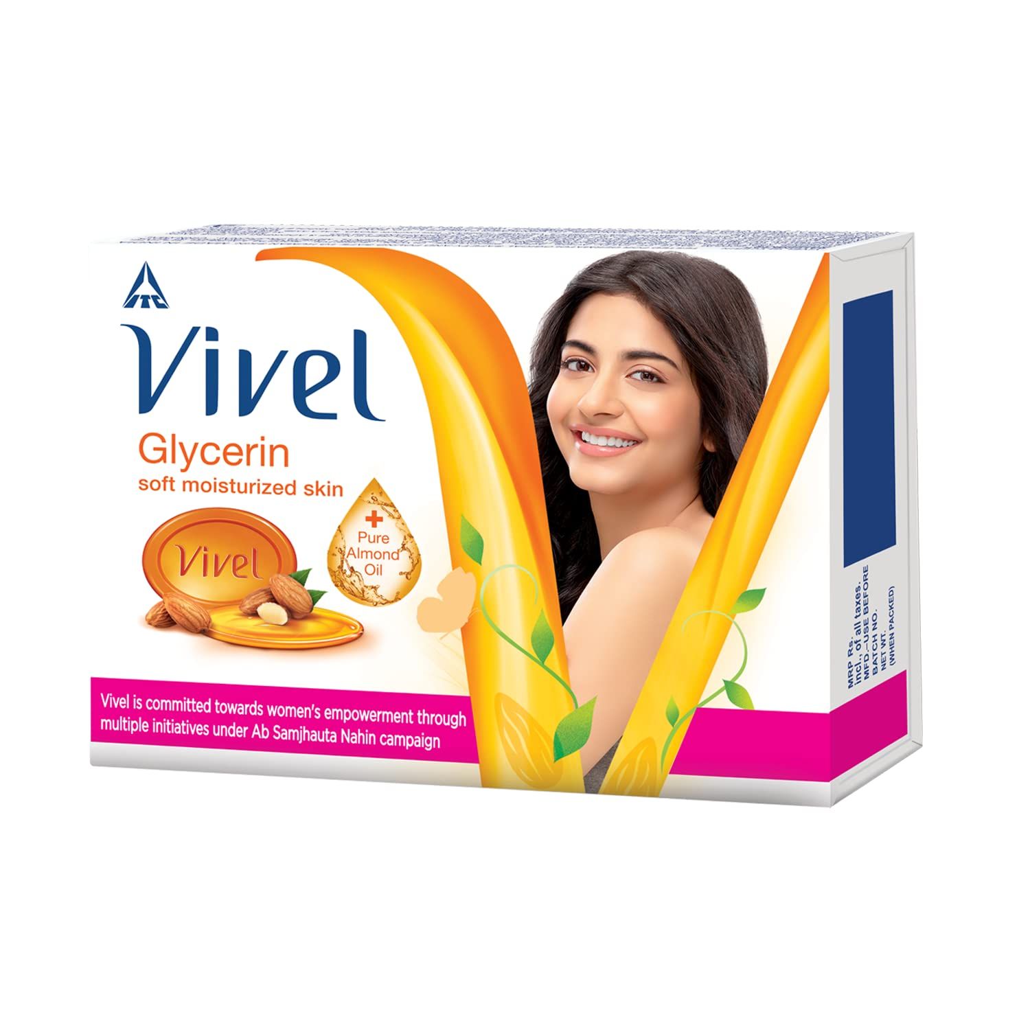 Vivel Glycerin Bathing Bar Soap Combo Pack 100G (Pack Of 4)