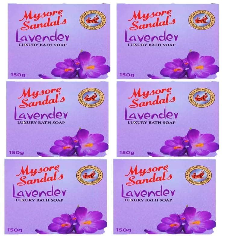 Mysore Sandal's Lavender Soap 150 Gm Pack Of 6