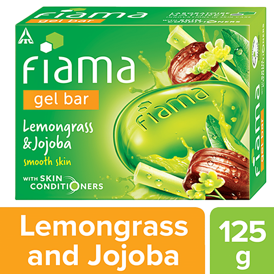 Fiama Lemongrass & Jojoba Gel Bar, Makes Skin Smooth, With Skin Conditioner, 125 G