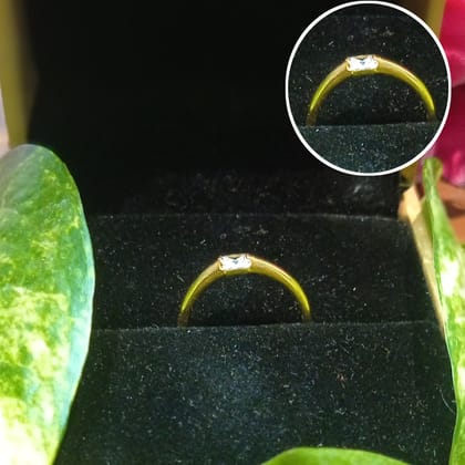 Gold Plated Solitaire Ring for Women | Elegant & Stylish Fashion Jewelry