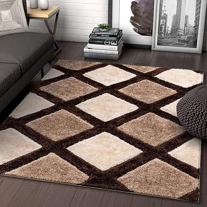 Global Home Modern Geometric 3D Textured Thick and Soft Shaggy Fur Rug & Carpet ( 4 x 6 Feet ) Global Home Modern Geometric 3D Textured Thick and Soft Shaggy Fur Rug & Carpet ( 4 x 6 Feet )