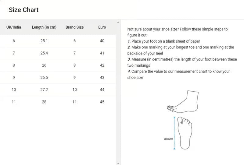 Size Guide Size Guide