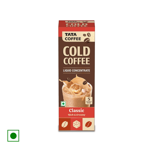 Tata Coffee Rich & Creamy Classic Cold Coffee (5 Sachets X 20 Ml Each), 100 ml Box