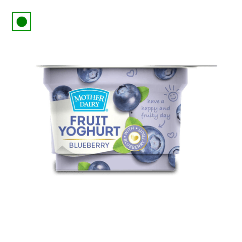 Mother Dairy Fruit Yoghurt Blueberry, 100 gm Cup