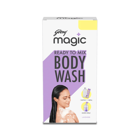 Godrej Magic Ready To Mix Body Wash With Pump - Lavender, 37 gm Box