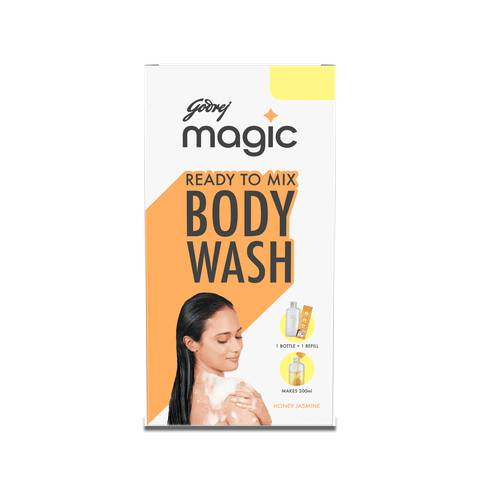 Godrej Magic Ready To Mix Body Wash - Honey Jasmine, 37 gm Box