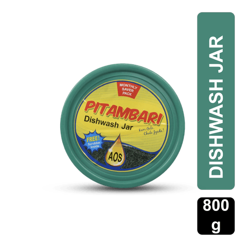 Pitambari Dishwash Jar, 800 gm Jar