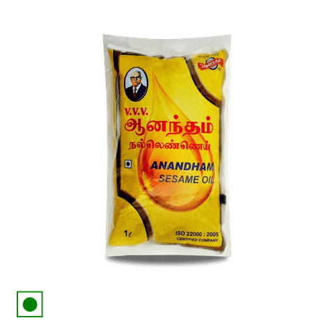 V.V.V Anandham Sesame / Gingelly Oil, 1 L Poly Pack
