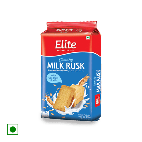 Elite Rusk - Milk, 270 gm Pouch