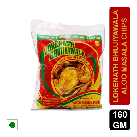 Lokenath Bhujiyawala Aloo Masala Chips, 160 gm Pouch