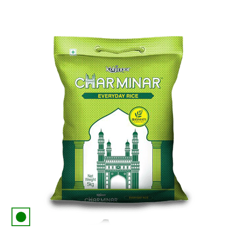 Kohinoor Charminar Everyday Basmati Rice, 5 kg Pack