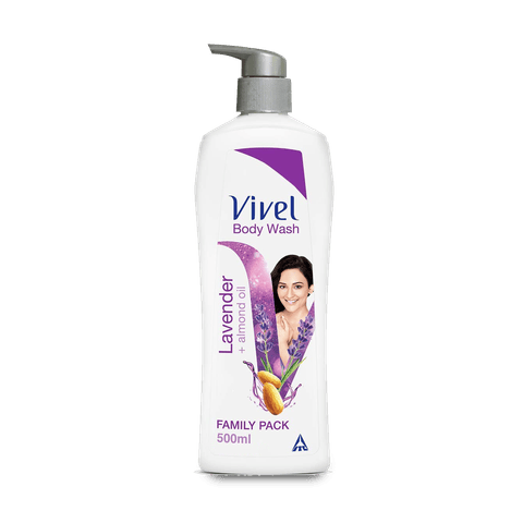 Vivel Almond Oil Body Wash, 500 ml Pouch
