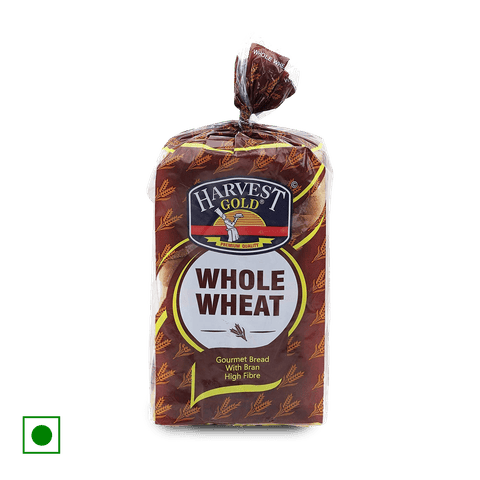 Harvest Gold Bread - 100% Whole Wheat, 450 gm Poly Pack